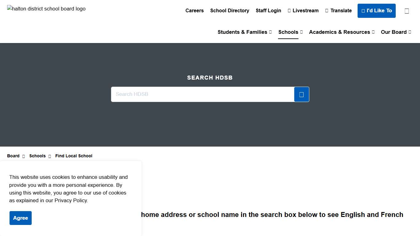 Find Local School Halton District School Board